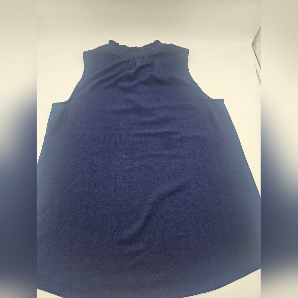 41 Hawthorn Metal Studded Women's Blouse Sleeveless Blue Size L - Picture 7 of 15